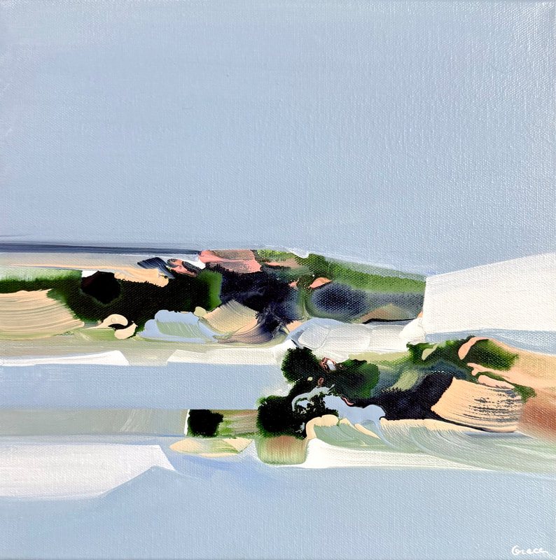 Waved Away Doubt, Acrylic on Canvas, 12 × 12 in — original painting by Grace Martin Franklin