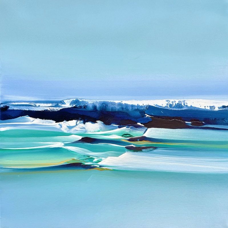 Weightless Hour, Acrylic on Canvas, 20 × 20 in — original painting by Grace Martin Franklin
